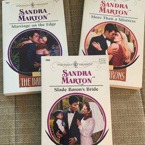 ⭐️2/$12⭐️the Barons set. Sandra Marton Romance Novel Trio harlequin books
